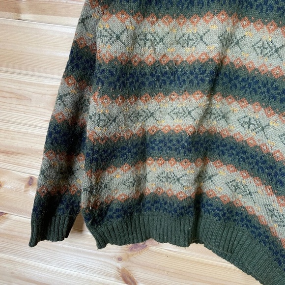 Vintage Alpaca Wool Jumper Chunky Knit Grandad Large - Picture 3 of 8